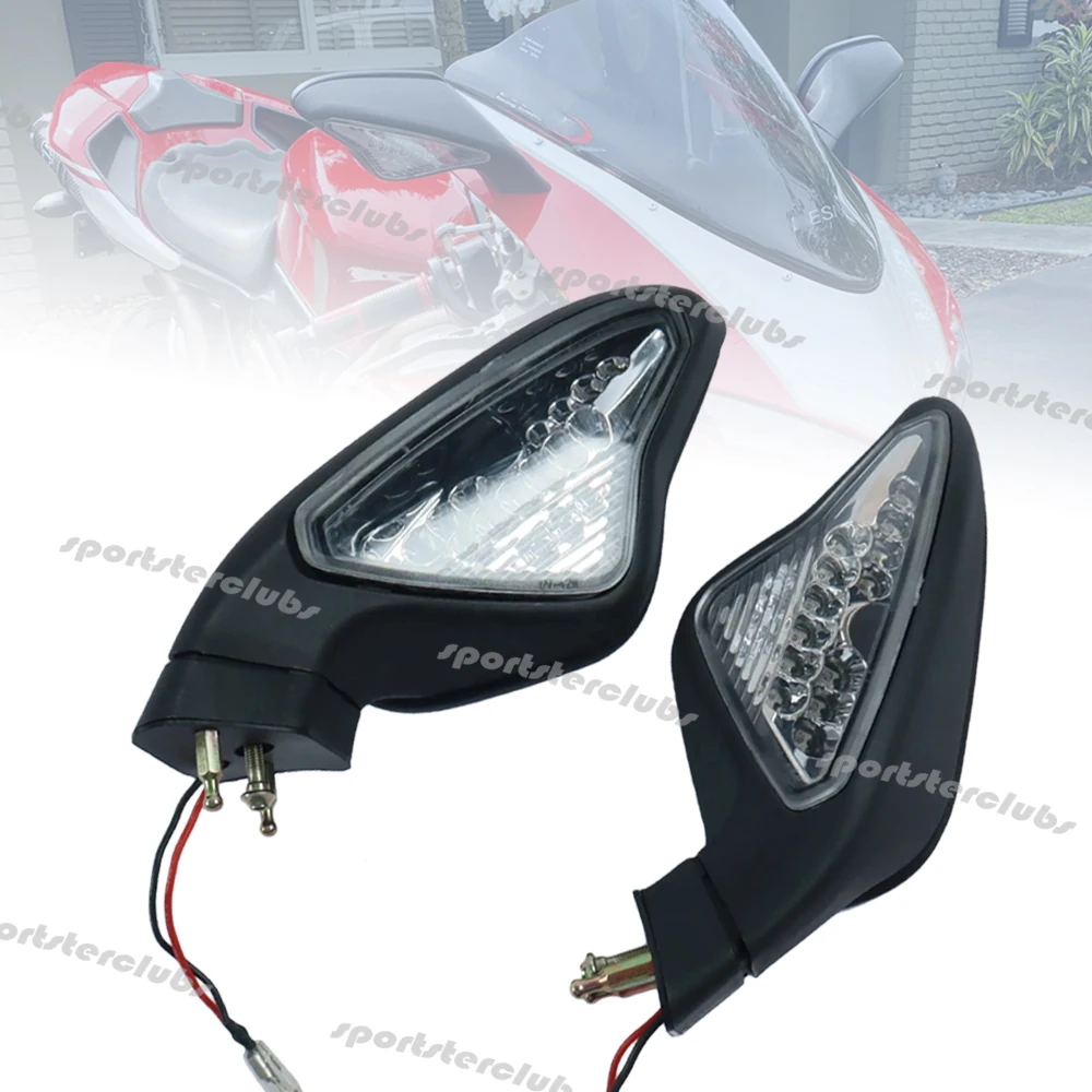 OE Style Rear View Mirrors LED Turn Signal Side Integrated Light For Ducati 848 1098 1098S 1098R 1198 1198S 1198R 2007 2008 2009