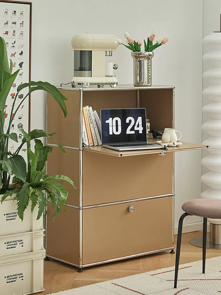 Skandynawska minimalistyczna szafka z telewizorem do domu salon prosty nowoczesny vintage kredens moduł usm szafka ozdoby metalowe