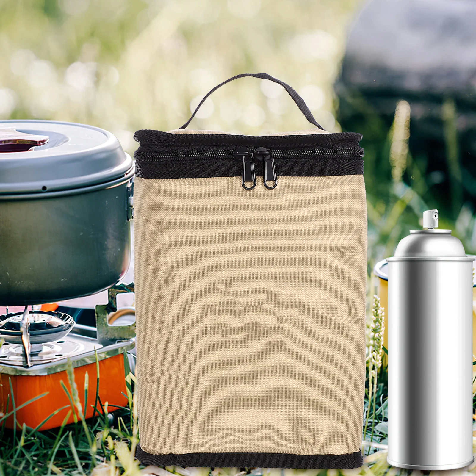 

Camping Air Tank Bag Oxford Cloth Durable Storage Zipper Design Propane Stove Lantern Outdoor Bag Propane Stove Pouch