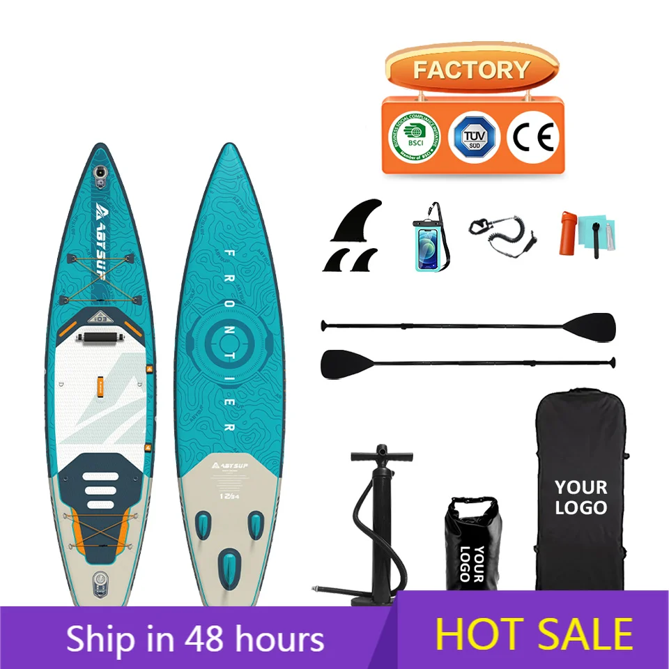 Wholesale Drop Stitch PVC Inflatable Fishing Stand Up Paddle Board Folding Outdoor SUP With Pump & Repair Kit