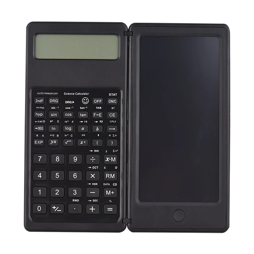 Tablet gambar Digital kalkulator portabel, Tablet tulis layar LCD 6 inci, lipat, kalkulator ilmiah, Tablet menggambar Digital dengan pena Stylus