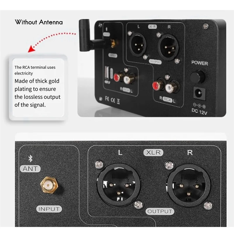 Y45A-Audiophile Tube 4 Input 2 Output With Built-In VU Level Meter High-Bass Adjustment Headphone Amplifier With US Plug Durable