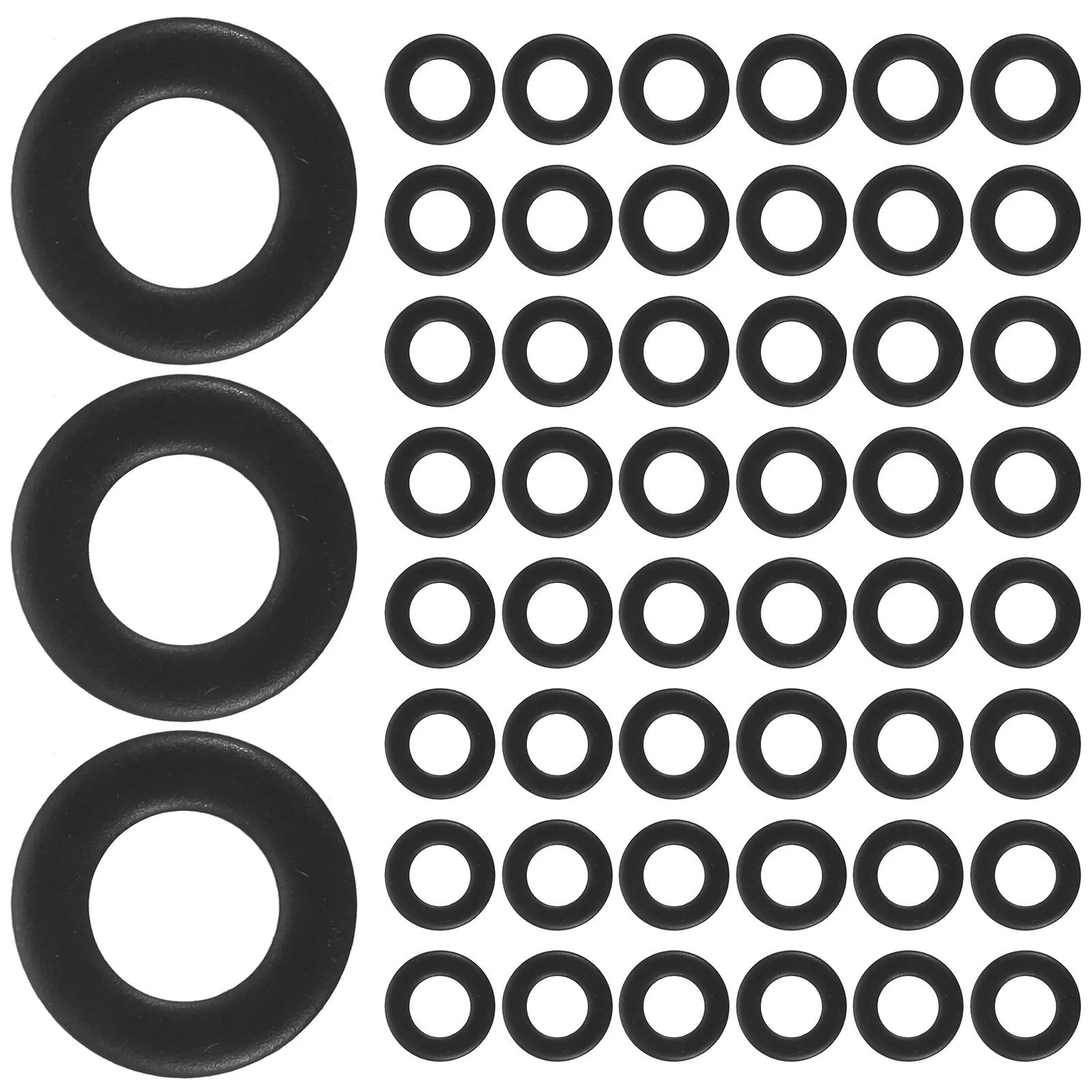 

100Pcs Steel Flat Washers Oxide Treated Strong Anti-Loosening Washers for Screws Bolts General Repair 3/16 Washer
