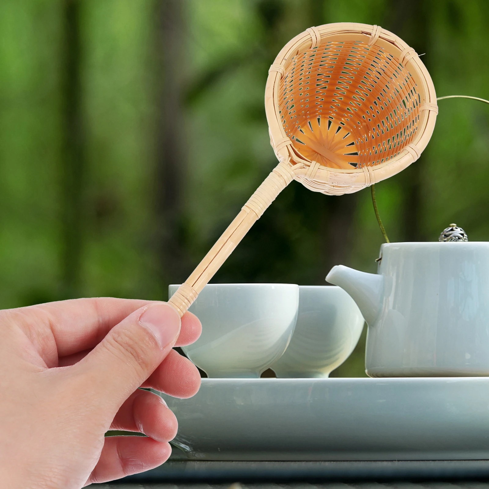 

1pc Bamboo Filter Fine Mesh Strainer For Teapot Mug Kung Fu Ceremony Home Use Tea Accessory Gift Practical Tea Colander