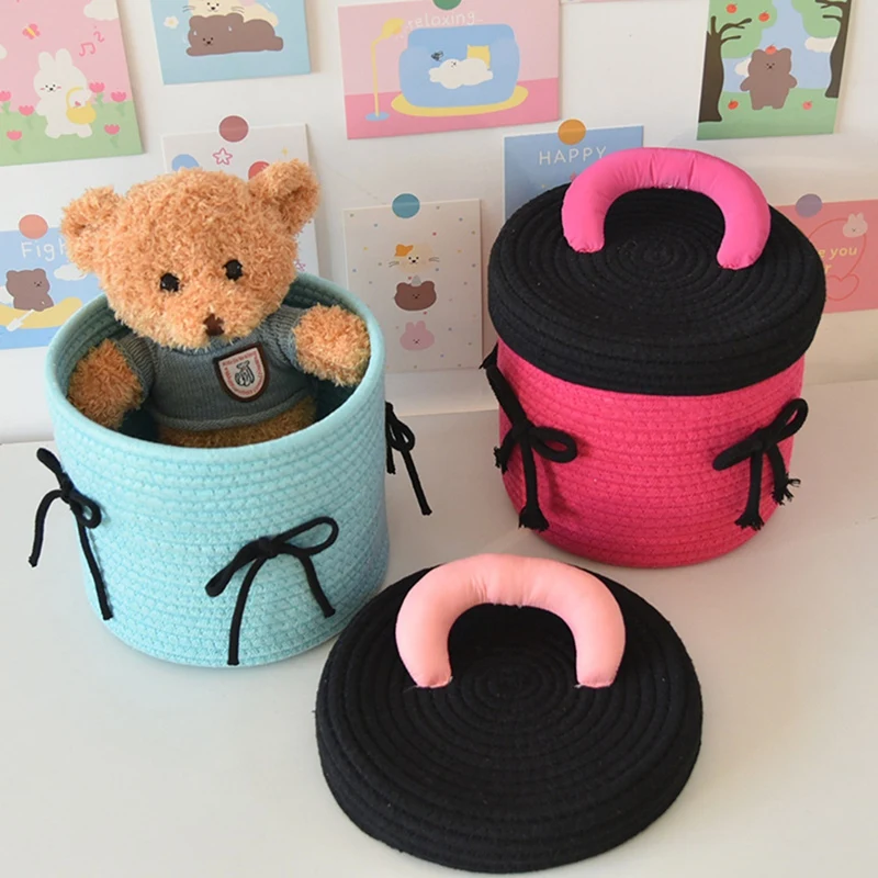 Woven Storage Baskets Living Room Desktop Sundries Storage Baskets Toy Storage Boxes Furniture Decoration Racks