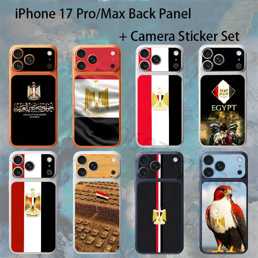

E-Egypt Flag For iPhone 17Pro/ProMax Battry Back Cover with Camera Decal Skin Rear Protective Sticker Film