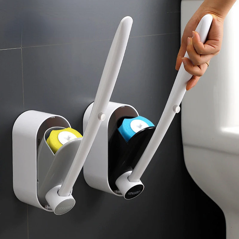 

Disposable Toilet Brush for Household Bathroom Toilet Wall Mounted Storage Base Multifunctional No Dead Corners Cleaning Brush