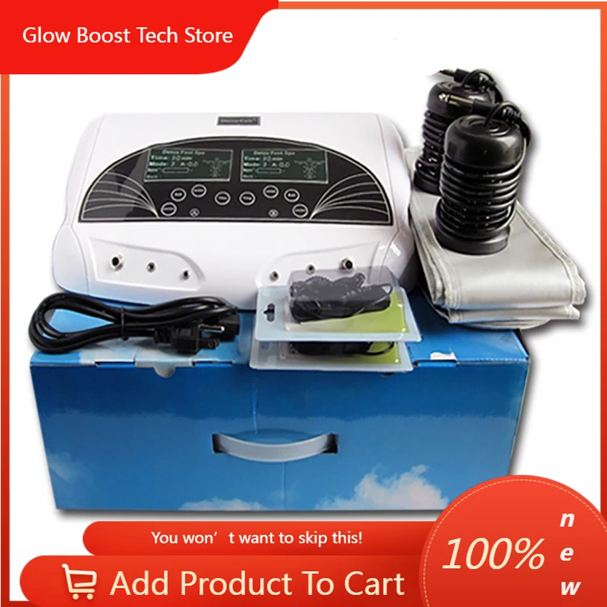 

GBDual Ionic Cleanse Detox Foot Spa Hydrogen Machine Detox Machine Cell Machine Aqua Foot Bath with Far Infrared Heating Belts