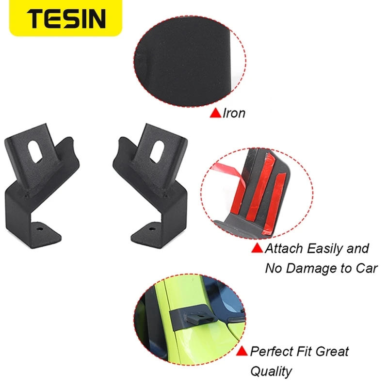 TESIN لسوزوكي جيمي JB74 2019 2020 2021 2022 2023 2024 2025 سيارة A-عمود LED العمل مصباح دعامة إضاءة جبل حامل الملحقات #3