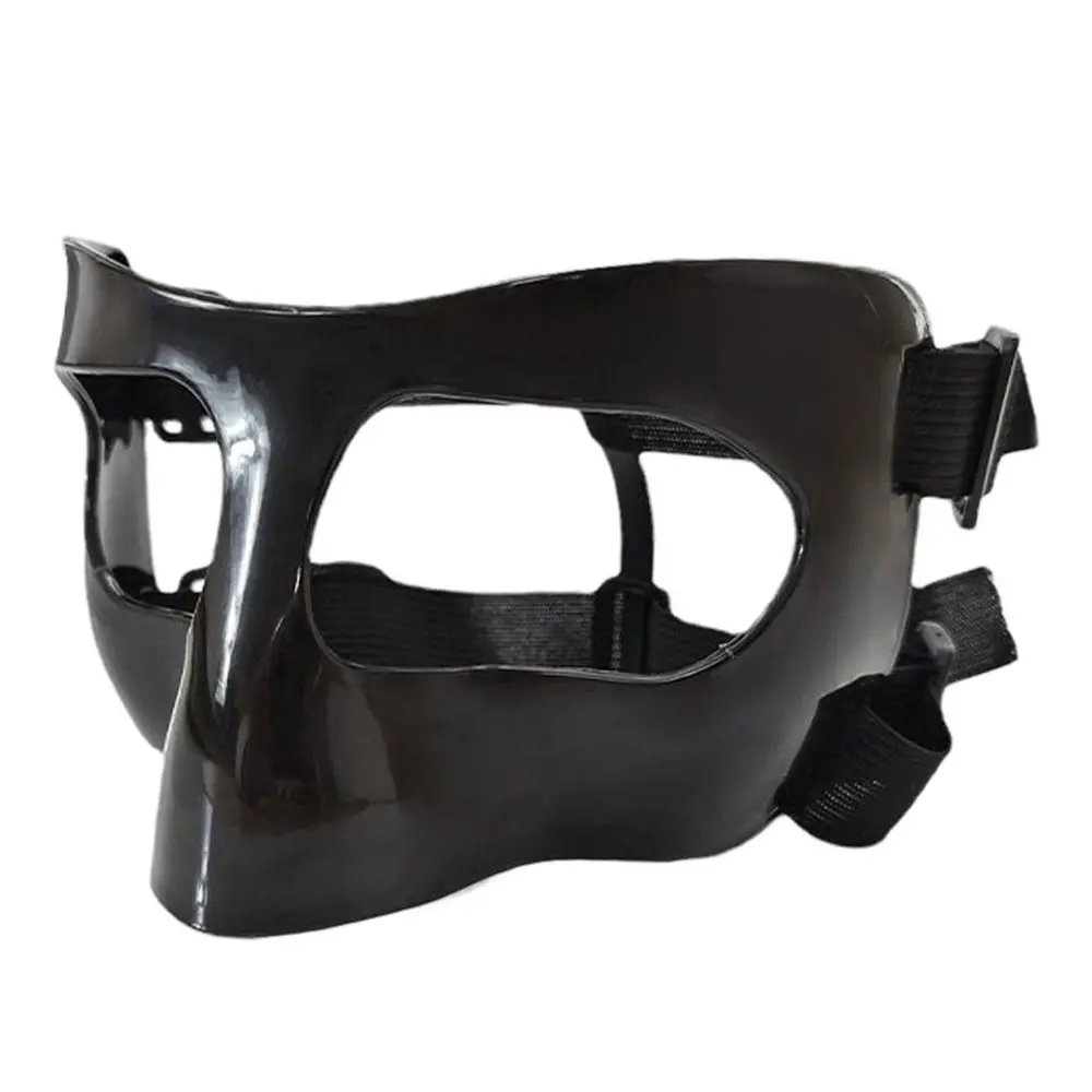 

Adjustable Basketball Face Mask Impact Resistant Breathable Nose Guard 0.4cm Thickness Ergonomics Protective Facial Cover Adults
