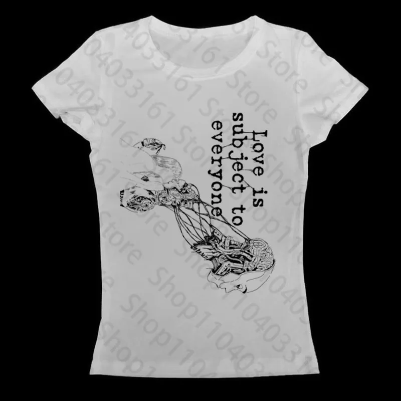 เสื้อยืดพิมพ์ลายสไตล์ฮาราจูกุยุค 2000 สำหรับผู้หญิง ทรงเข้ารูป สไตล์วายทูเค เรโทร กอธิค คาวาอี้