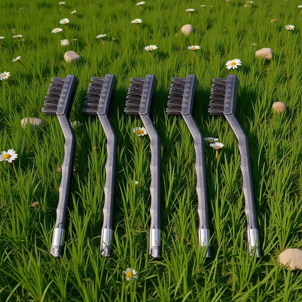 

5Pcs Anti Static Brush 7 Inch Nonslip Plastic Handle 3 Row Bristles Safe Pcb Cleaning Tool Static Electricity Removal