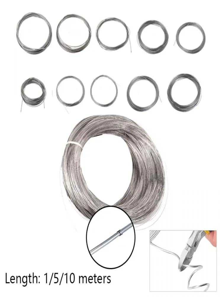 Fil d'acier inoxydable 304, diamètre 0.02 ~ 3mm, longueur totale du fil dur 1 mètre/5 mètres/10 mètres/50 mètres/100 mètres, fil d'acier à ressort 1 pièce