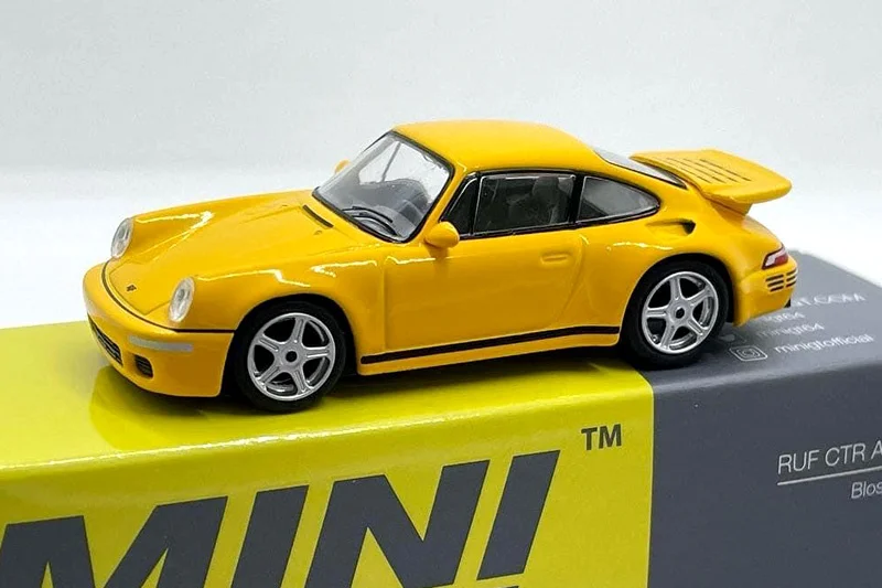 TSM MINI GT 1:64 RUF Luff CTR Classic Modified Sports Car Simulation Alloy Car Model 358 #