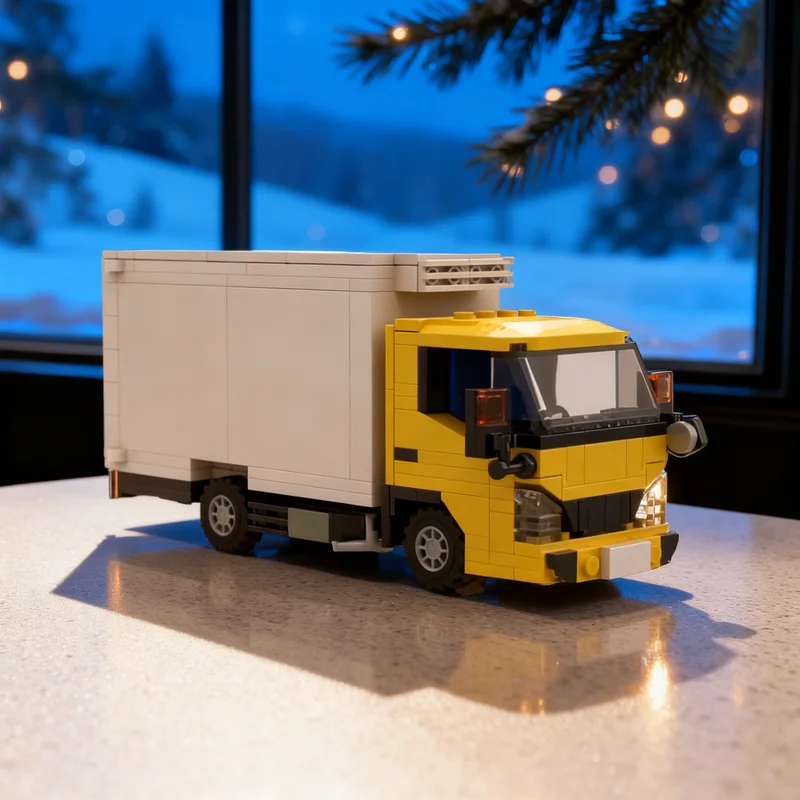 249pcs MOC Mitsubishisss Fuso Canter FE 71 L City Traffic Model Building Blocks Christmas Gift Toys Construction Collection