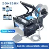 ZONESUN 반자동 원형 병 라벨링 기계, 스탬프 디펜서 타겟, 패스터 라벨 스티커, 병 라벨러 ZS-TB16P 1