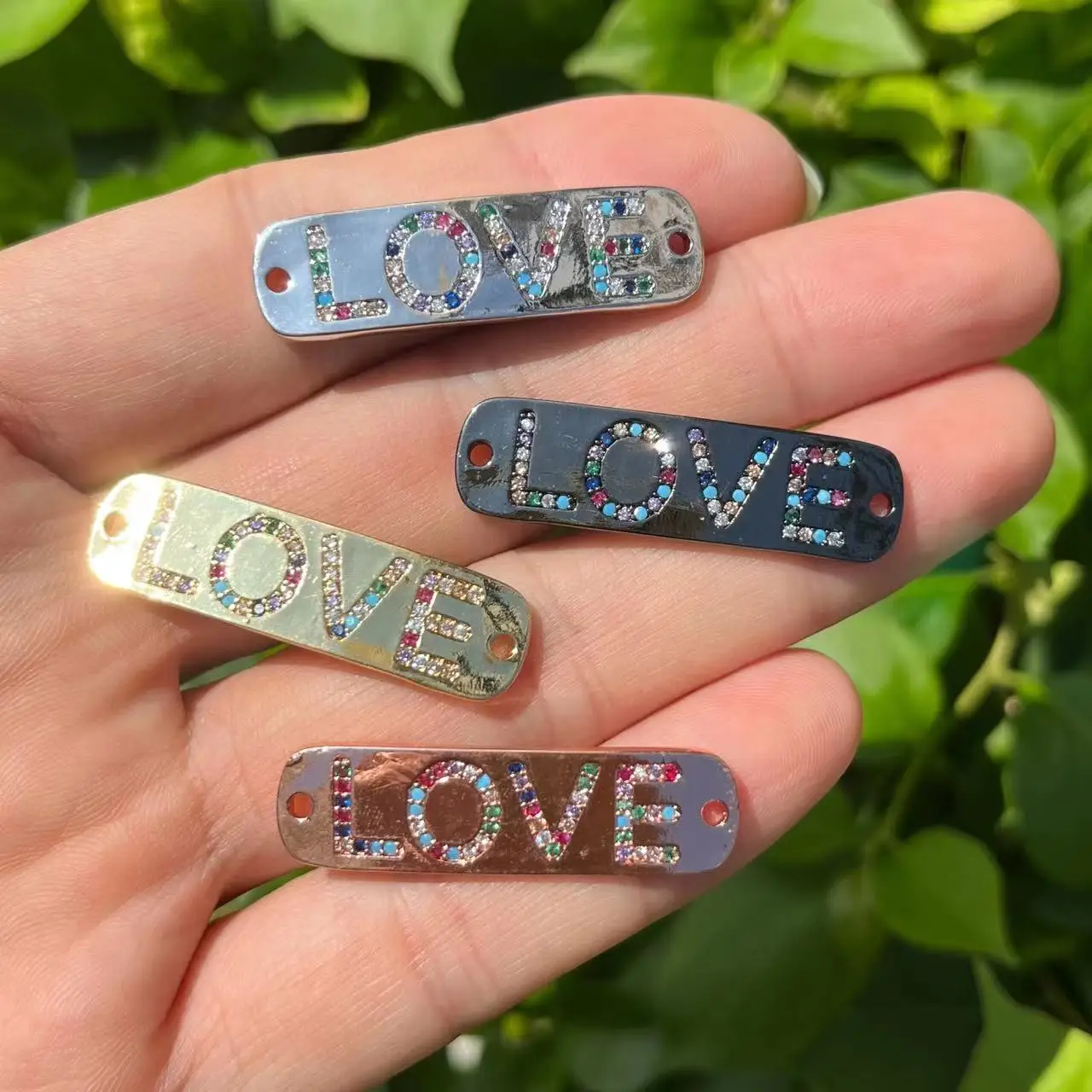 

5шт циркон Pave медный разъем для любви ювелирные изделия для изготовления браслетов своими руками