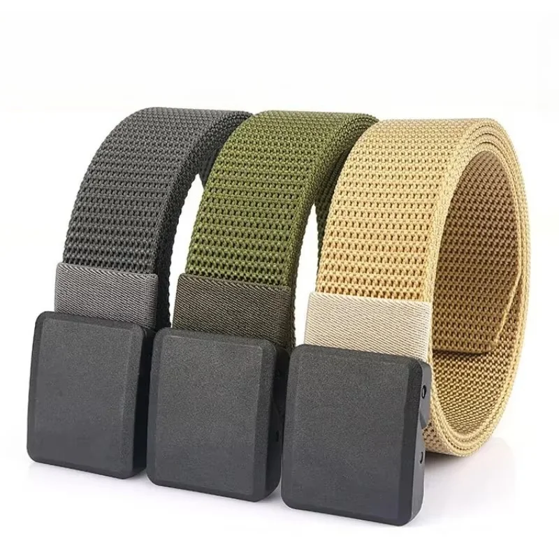 High-Quality Men's Military Tactical Belt, Nylon Strap with Automatic Buckle, Multifunctional for Outdoor Hunting & Activities