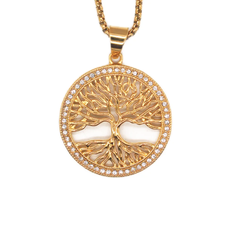 Tree of Cabala Necklace Women/Men Jewish Kabala Pendant Jewelry Hanukkah Zircon Chain Judaism Reigious Qabalah/Kabbalah