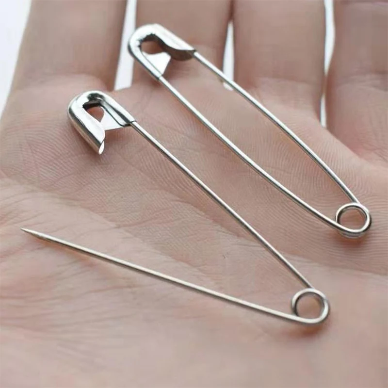 50/100 Pcs High Hardness Thickened Rust Proof Safety Pins for DIY Sewing Clothing Tag Fasteners Multiple Sizes