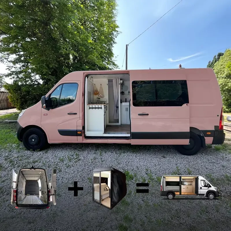Complete Facilities Cheap Campervan Slide-in for Fourgon Camper Modular Vanbox Conversion DIY Camper Van for Camperizada