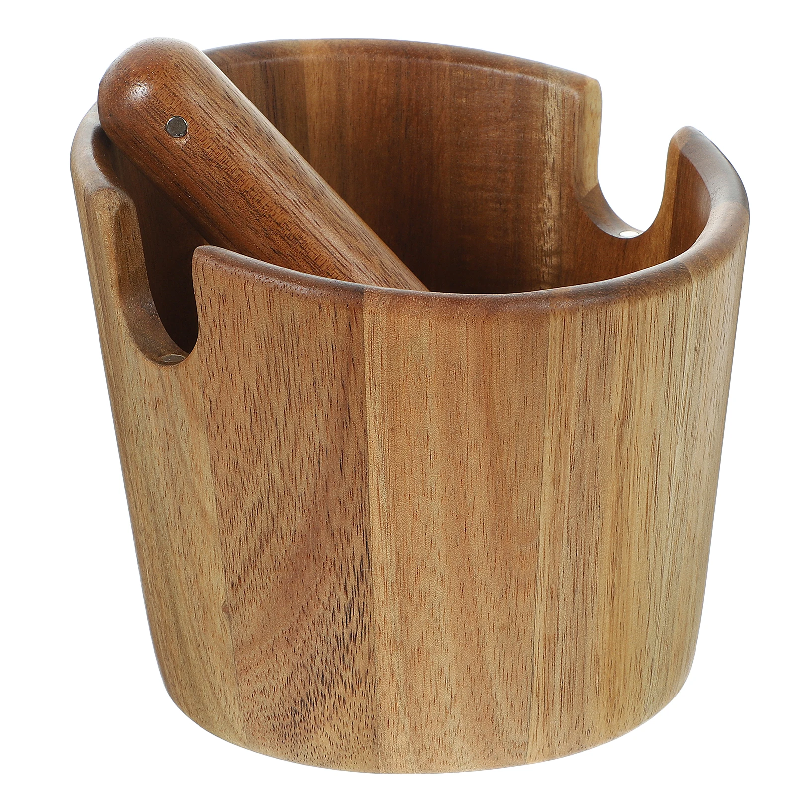 

Coffee Grounds Bucket Large Capacity Easy Clean Wood Material Espresso Accessories Compost Bin Coffee Waste Disposal