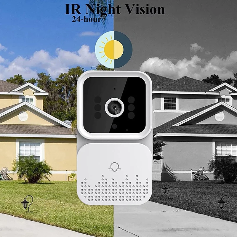 Wireless Remote Video Doorbell Smart Doorbell HD Night Vision Wifi Anti-Theft Doorbell,Two-Way Talk