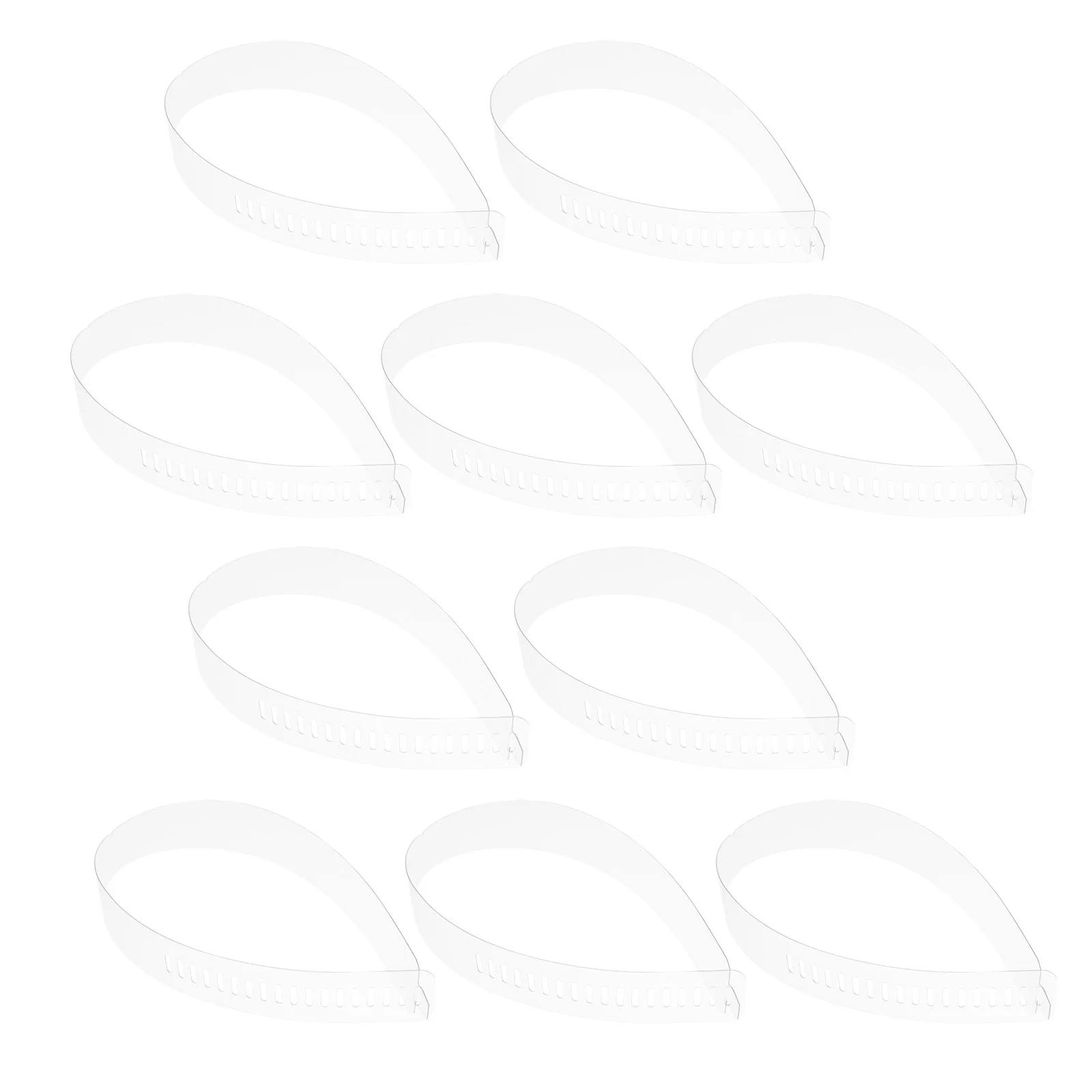 100 szt. Plastikowe paski do kołnierzyków koszul, przezroczyste, wytrzymałe, regulowane paski mocujące, praktyczne akcesoria do mocowania kołnierzyków koszul.