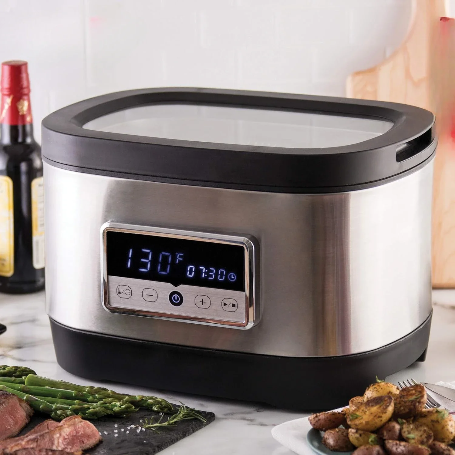 Dash Chef Series Stainless Steel Sous Vide, Temperature Control For Steak/Poultry