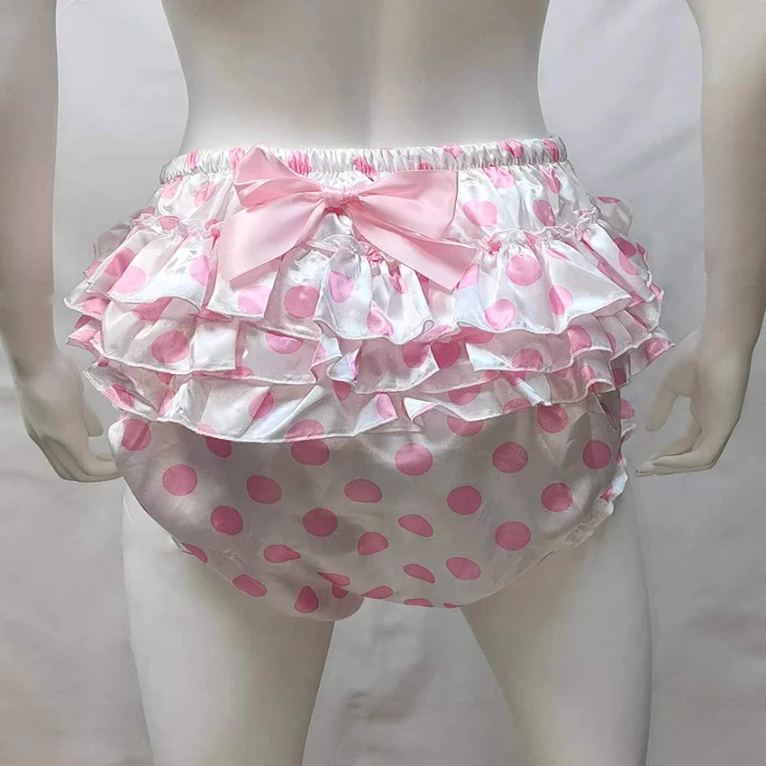 Haian ABDL PVC & Satin Ruffle Rhumba Pull on Plastic Pants