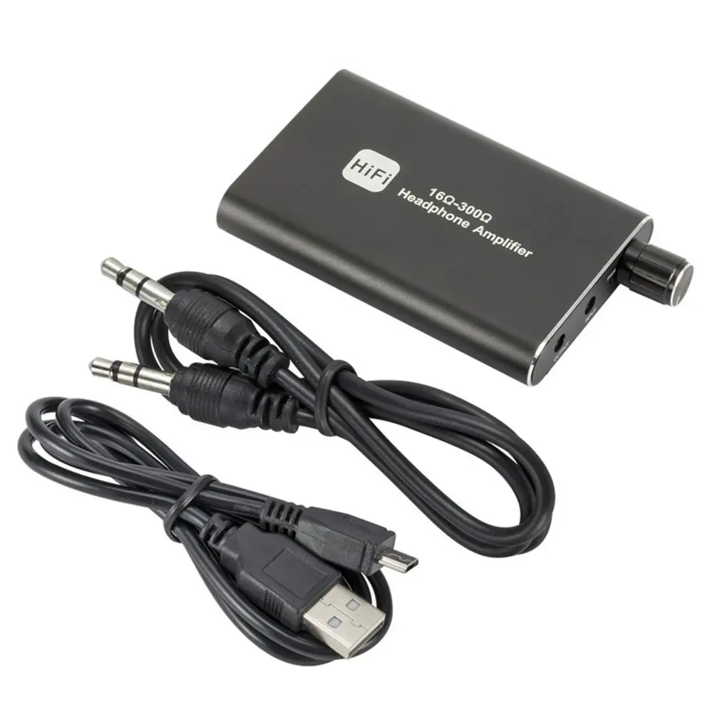 

Hot HiFi Earphone Amplifier With 3.5mm Jack Cable Portable Headphone Amplfiers Aux In Port For Phone Android Music Player AMP