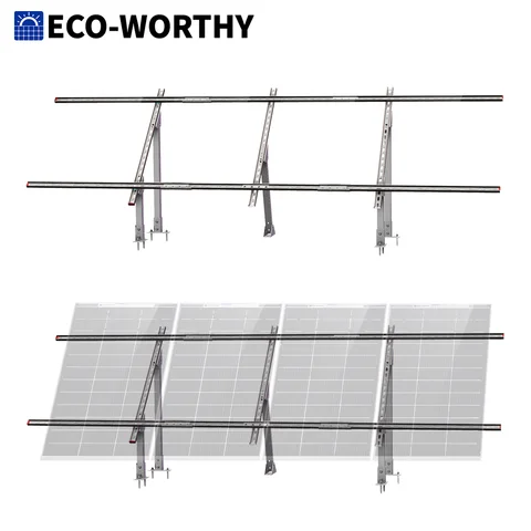 ECO-WORTHY Upgraded Solar Ground Mount Adjustable Multi-Pieces Solar Panel Mounting Brackets Kit System for 4pcs 200W/3pcs 300W