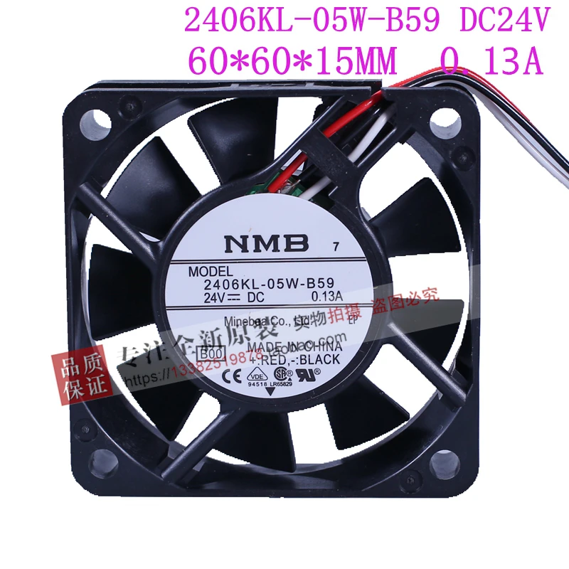 

Original for NMB 2406KL-05W-B59 6cm 24V 0.13A 6015 60*15MM Fanuc CNC machine tool cooling fan