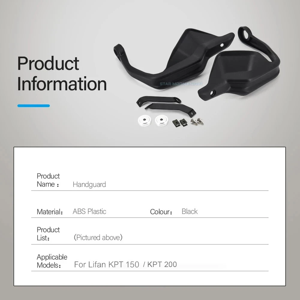 Black Hand Guards Brake Clutch Levers Protector Handguard Shield For Lifan KPT150 KPT200 KPT 150 200 Motorcycle Accessories