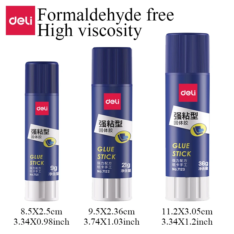 

Deli No Formaldehyde Strong Glue Stick Solid Glue Student Special 9/21/36g Handmade Glue Stick Glue Office Quick-Drying Glue