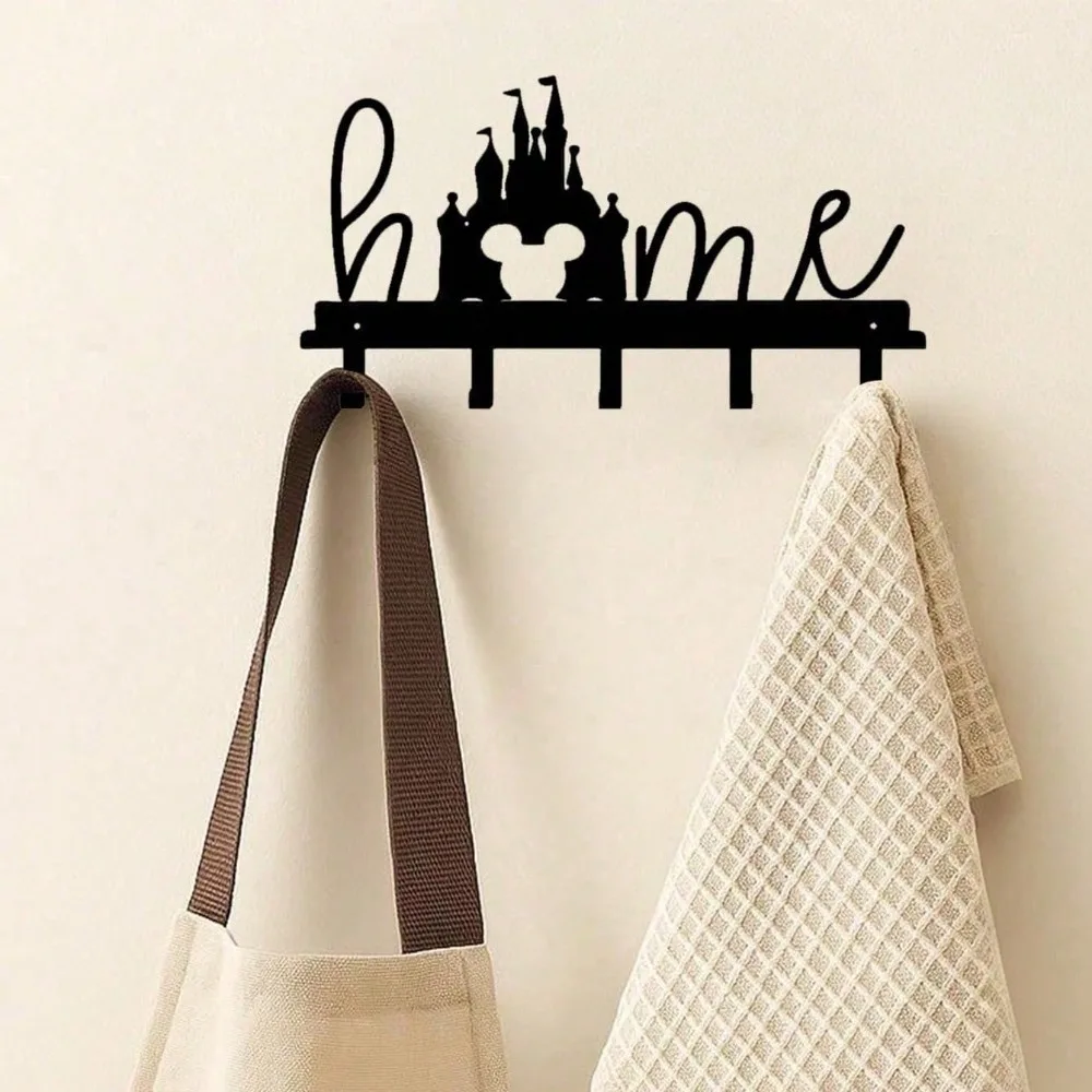 Supporto da parete moderno per portachiavi con ganci, organizer da ingresso antiruggine per chiavi, cappotti e borse, appendiabiti da parete salvaspazio per cucina