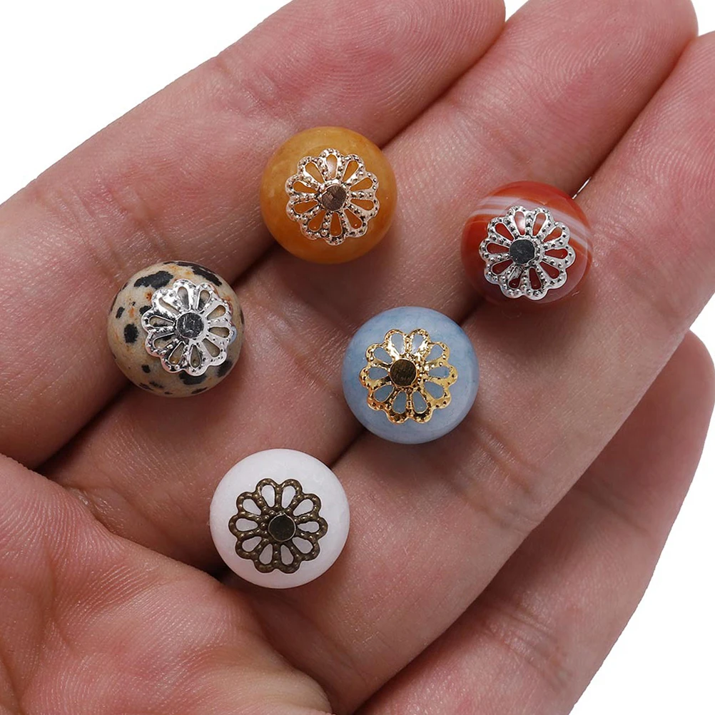 

1000 PCS Pendant Accessories Flower Bead Caps Spacer Beads Metal Toppers for Hollow
