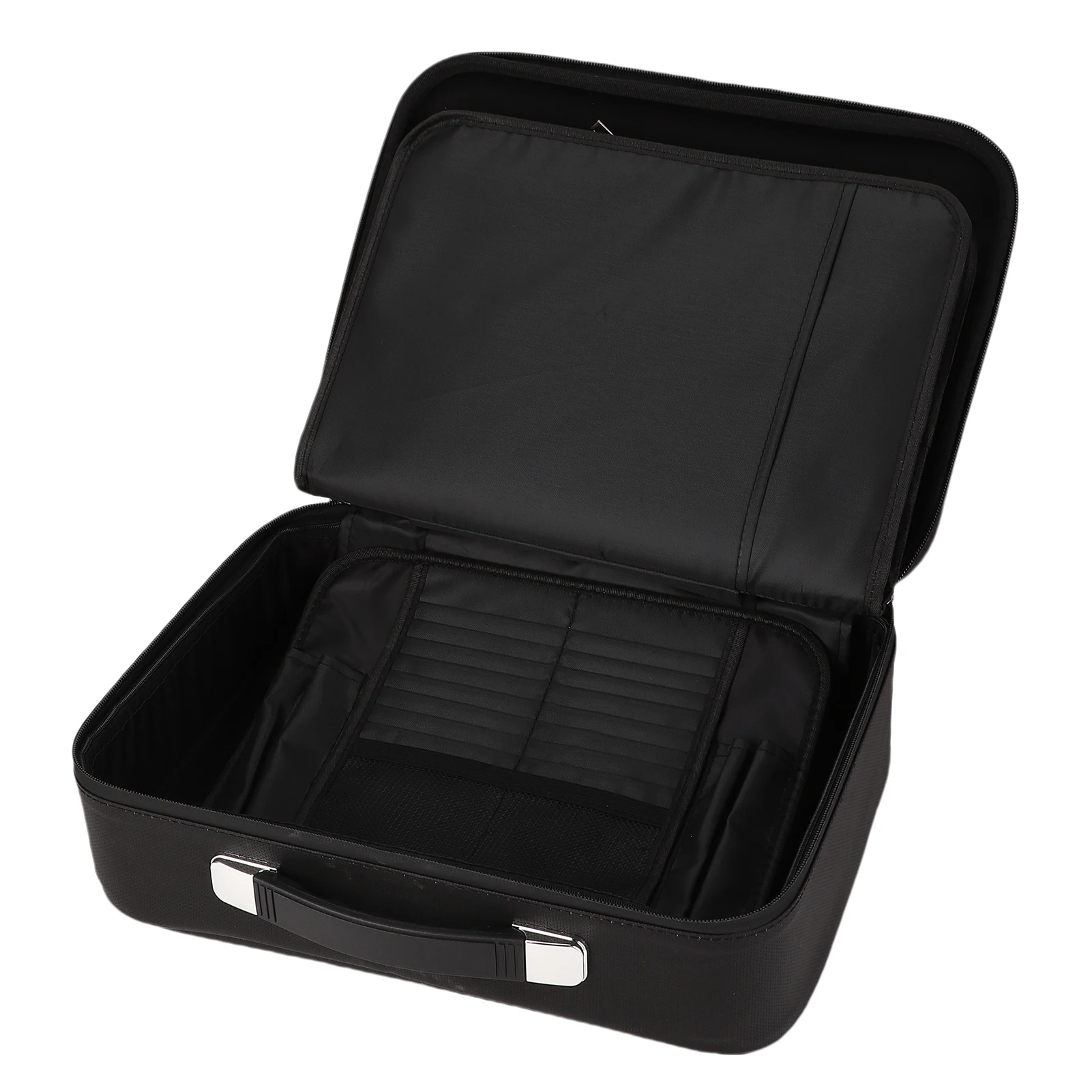 Scatola per documenti ignifuga Borsa per organizer per documenti multifunzionale a prova di pioggia con guscio rigido con 13 tasche per cartelle da viaggio
