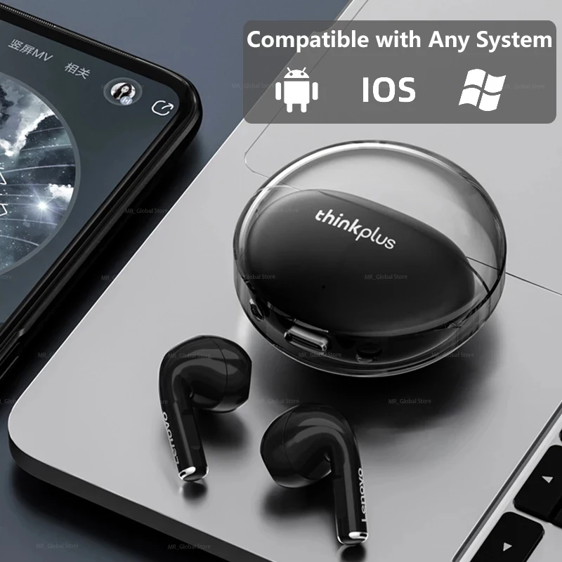 Lenovo LP80PRO บลูทูธ5.3หูฟังไร้สาย TWS BTNoise ตัด Semi-In-Ear Low-Latency กีฬากันน้ำชุดหูฟัง