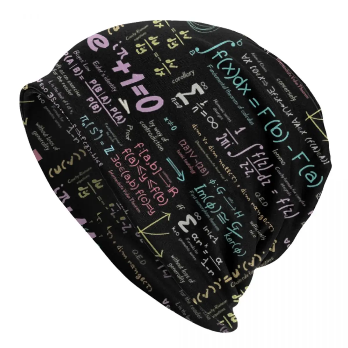 Custom Pure Math Nerd Skullies Beanies Caps Men Women Unisex Hip Hop Winter Warm Knitted Hat Adult Physics Science Bonnet Hats