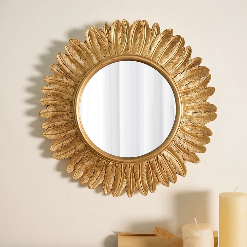 KEOL-고딕 복고풍 장식 거울 북유럽 공주 라운드 마크라메 장식 거울 수공예품 화장품 Dekoracyjne