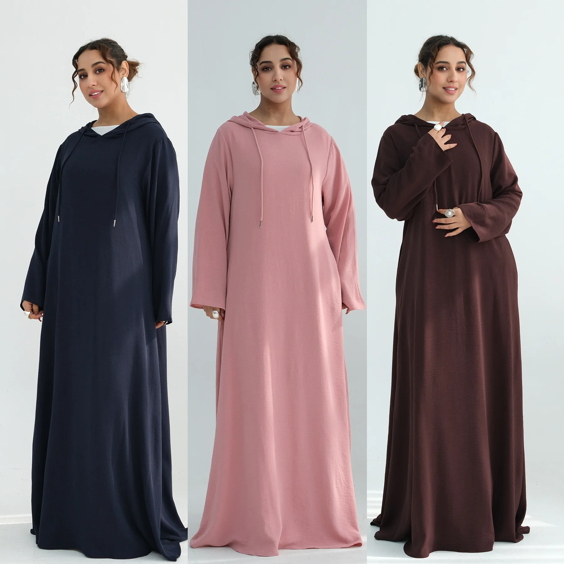 Eid Women Dress Ramadan Abaya Hooded Casual Solid Vestidos Largos Muslim 2026 Jalabiya Morocco Kaftan Dubai Islam Arab Long Robe 2