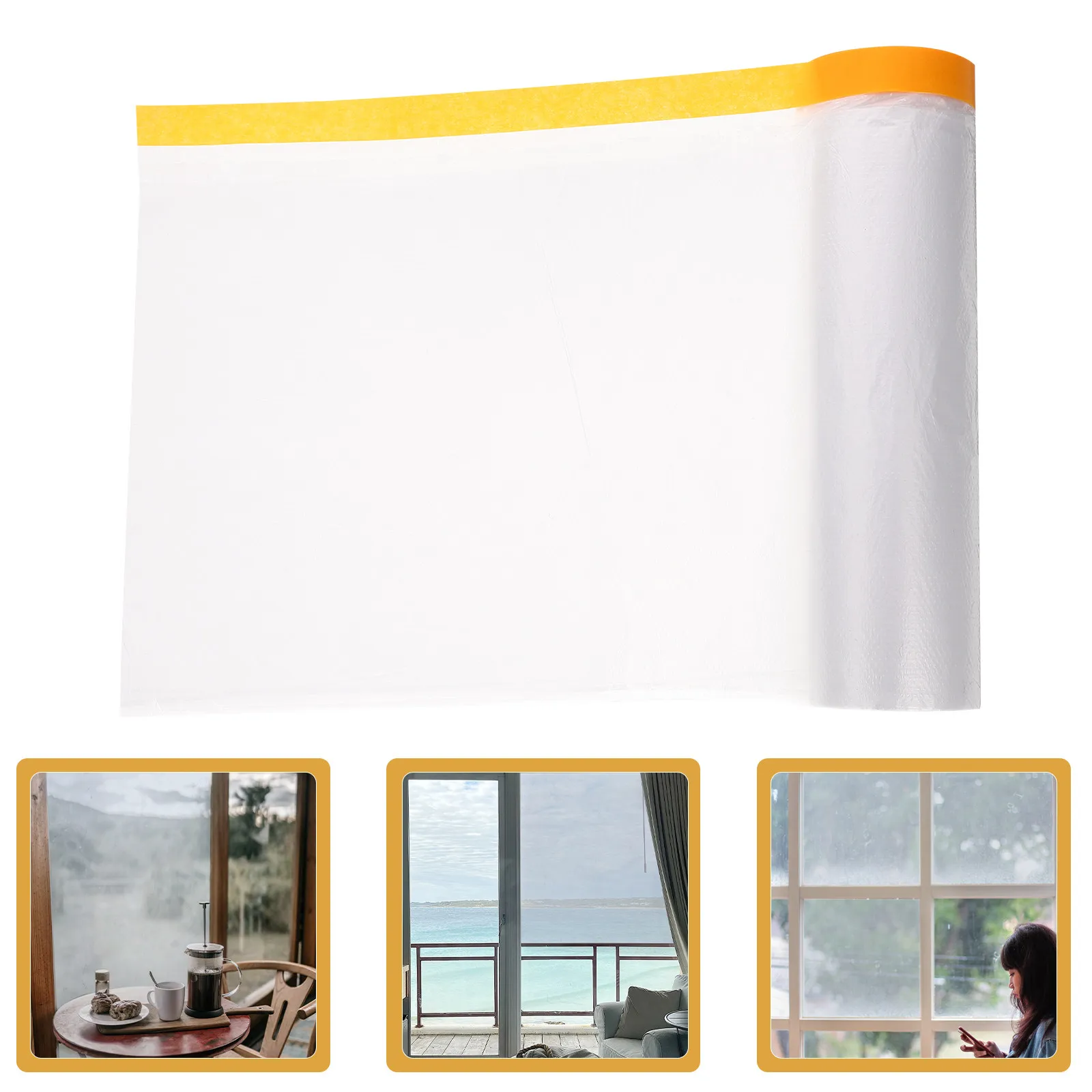 Plastic Window Insulation Kit for Winter Window Film Insulator Shrinkable Weatherproofing Film for Cold Weather Warmth Indoor