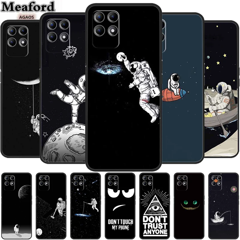 Per OPPO Realme 8i custodia Astronaut Silicone Soft TPU Cover per telefono Coque per Realme 8 Pro Realme8 5G Funda Spaceman Realme8i Bumper