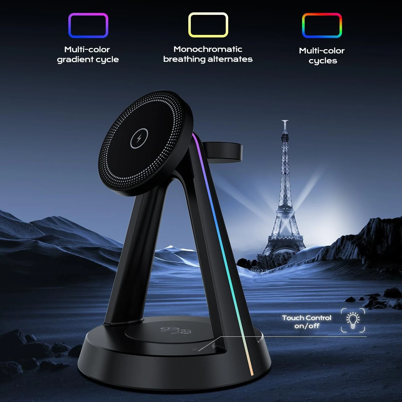 New Wireless Charger Stand For iPhone 12/13/14/15/16/17/18 Fast Charging Station for Apple Watch 10 9 8 7 6 5 4 Airpods 2 3 Pro