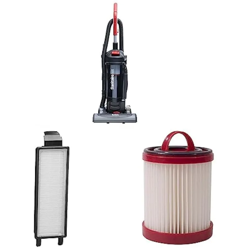 

Sanitaire Force Upright Commercial Vacuum SC5845D,Black & Sanitaire HF-5 Washable HEPA 61840 (3145) DCF-3 Washable Vacuum