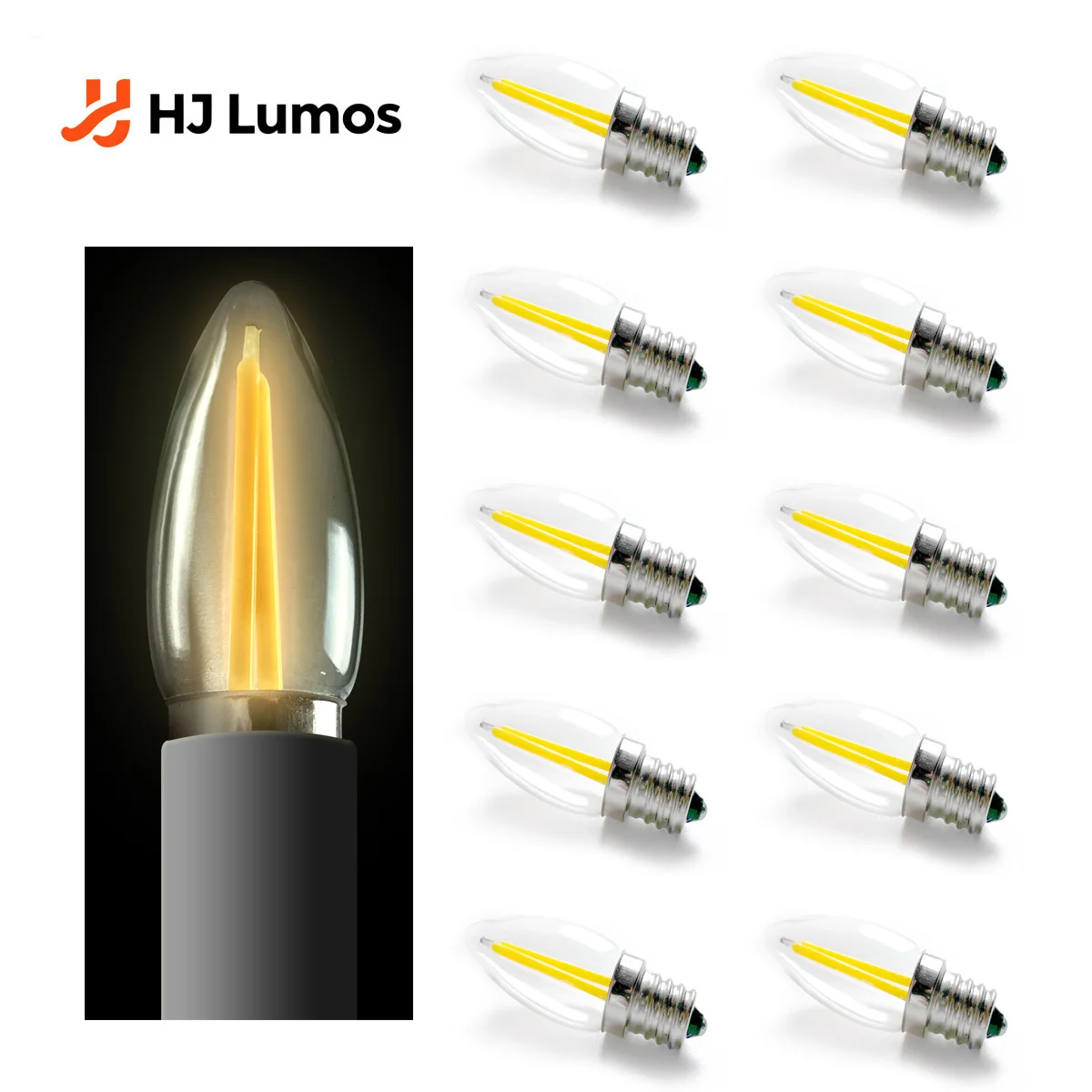 

Ретро-лампа E12 LED 220В 1.5Вт, 10 шт., с филаментом COB, стеклянная, для люстр и подвесных светильников, замена галогенных ламп