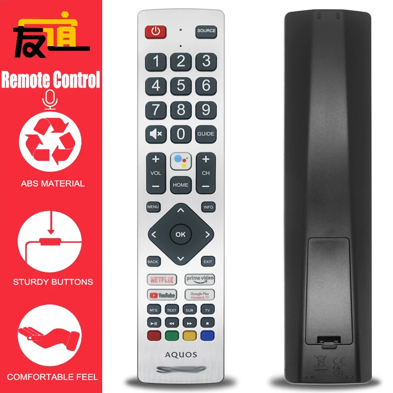 Original SHWRMC0133 Voice Remote for Sharp Android TV Models 40BL2/3/4/5EA, 50BL2/3/4/5EA, 55BL2E