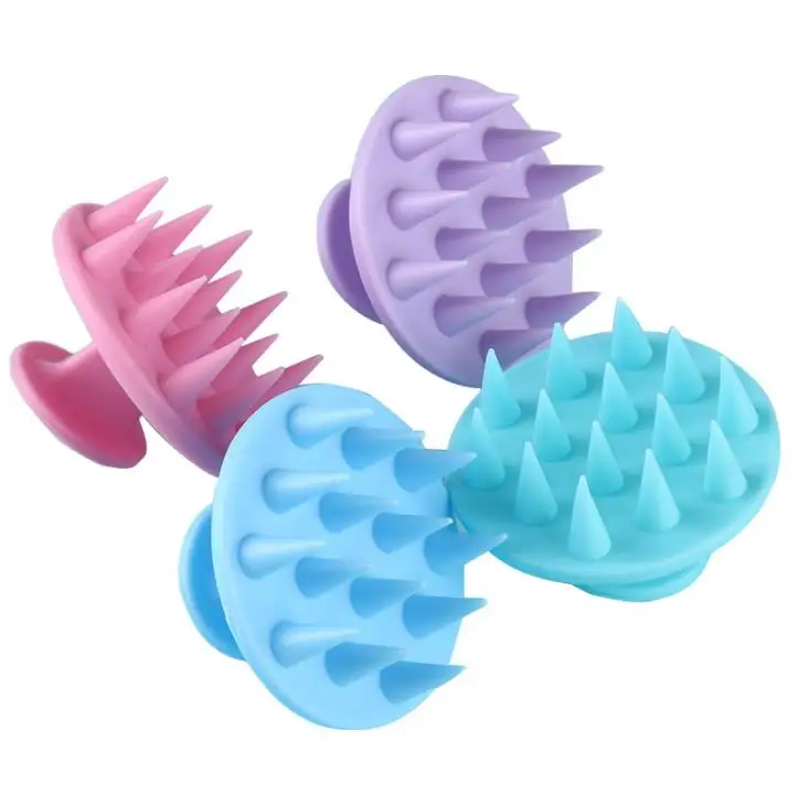 Silicone shampoo scalp hair massager shampoo massage comb bath massage brush scalp massager hair shower brush comb care tool SN