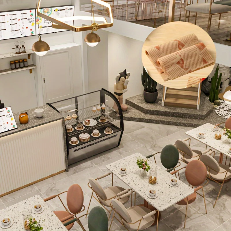 100 قطعة من ورق البرشمان المقطوع مسبقًا لتوفير الوقت - خبز متعدد الأغراض وتغليف الساندويتش والطهي - متين وآمن للطعام